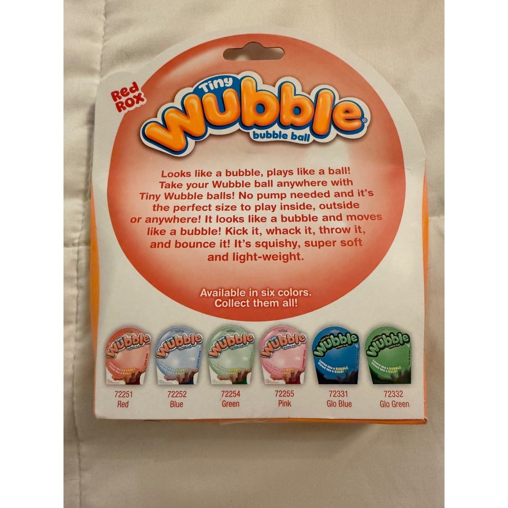 Tiny Wubble Bubble Ball Red Rox Squishy Super Soft Portable Toy 72251 NSI - Picture 2 of 3